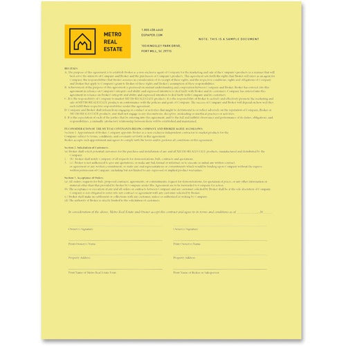 Xerox XER3R12437 Bold Digital Carbonless Paper - Canary