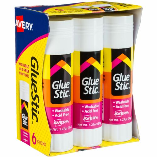 Avery® AVE98073 Glue Stick - 1.270 Oz - 6 / Pack - White