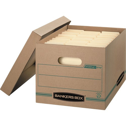 Bankers Box FEL1277601 Recycled Stor/File-Letter/Legal-Internal Dimensions:12" Width X 15" Depth X 10" Height-External Dimensions:12.5" Width X 16.3" Depth X 10.5" Height-Media Size Supported:Letter,Legal-Lift-Off Closure-Basic Duty-Stackable