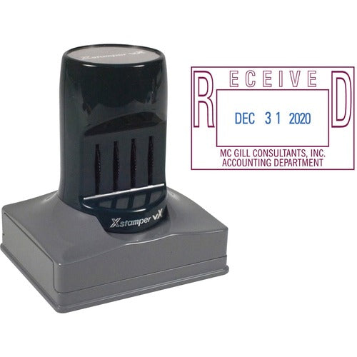Xstamper XSTC82 VX Pre-inked Message Date Stamp