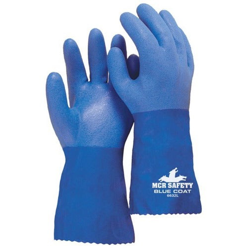 MCR Safety MCS6632L Blue Coat Seamless Gloves