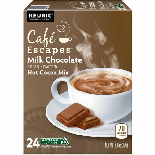 Café Escapes® GMT6801 K-Cup, Pod Milk Chocolate Hot Cocoa Keurig Single-Serve K-Cup Pods, 24 Count