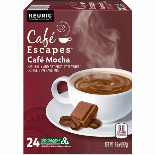 Café Escapes® GMT6803 K-Cup, Pod Café Mocha Keurig Single-Serve K-Cup Pods, 24 Count