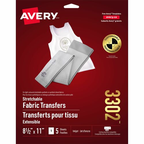 Avery® AVE03302 Avery® Stretchable T-Shirt Transfers