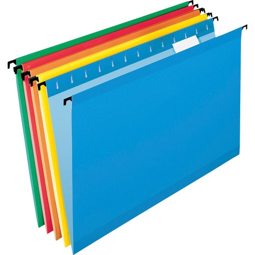 Pendaflex PFX615315ASST SureHook 1/5 Tab Cut Legal Recycled Hanging Folder