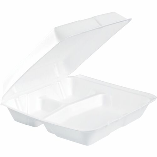Dart DCC95HT3R 9-1/2" Triple-Compartment Foam Containers