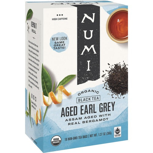 Numi NUM10170 Aged Organic Earl Grey Black Tea Bag