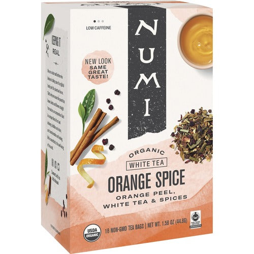Numi NUM10240 Organic Orange Spice White Tea Bag