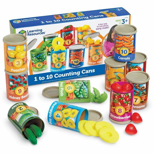 Learning Resources LRNLER6800 1-10 Counting Cans Set