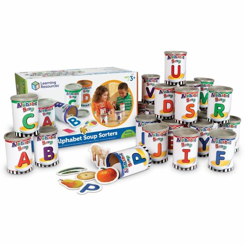Learning Resources LRNLER6801 Alphabet Soup Sorters Skill Set