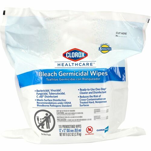 Clorox Healthcare CLO30359 Bleach Germicidal Wipes Refill