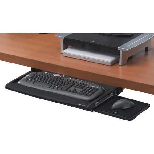 Fellowes FEL8031207 Office Suites Deluxe Keyboard Drawer - 2.5" Height X 30.9" Width X 14.1" Depth - Silver
