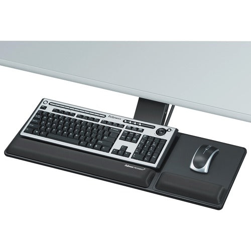 Fellowes FEL8017801 Designer Suites Compact Keyboard Tray - 3" Height X 27.5" Width X 18" Depth - Black
