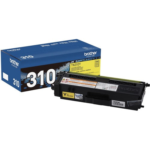 Brother BRTTN310Y TN310Y Original Laser Toner Cartridge - Yellow - 1 Each