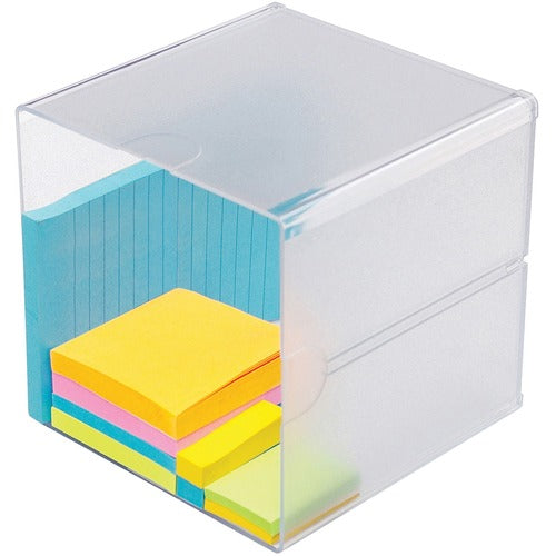 Deflecto DEF350401 Cube Organizer - 6" Height X 6" Width X 6" Depth - Desktop - Clear - Plastic - 1Each
