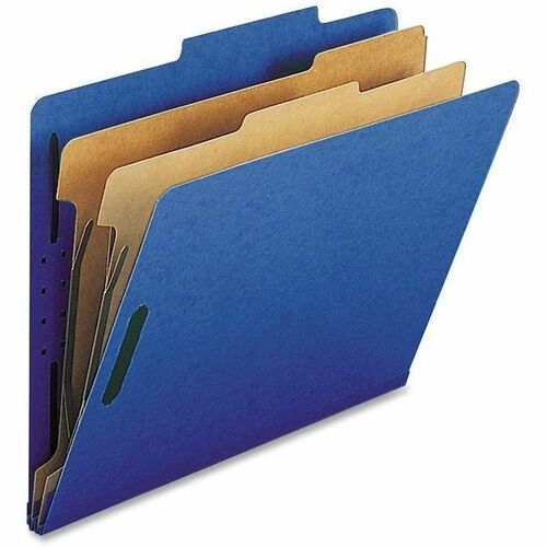 Nature Saver NATSP17207 Classification Folder - Letter - 8 1/2" X 11" Sheet Size - 2" Fastener Capacity For Folder - 2 Divider(S) - 25 Pt. Folder Thickness - Dark Blue - Recycled - 10 / Box