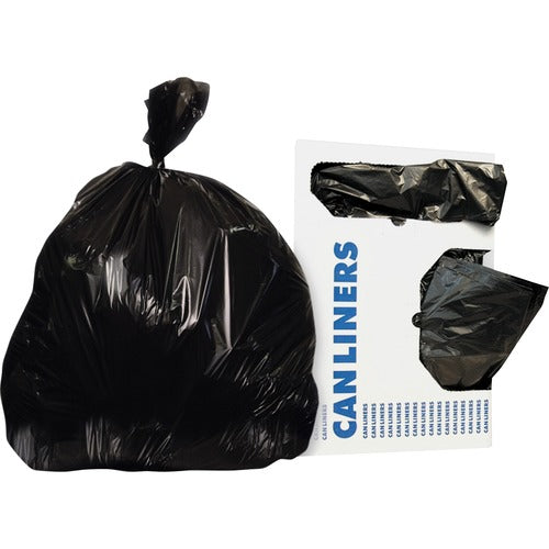 Heritage HERX8647QK X-Liner Trash Bag - 56 Gal - 43" Width X 47" Length X 2 Mil (51 Micron) Thickness - Low Density - Black - Resin - 100/Carton - Can