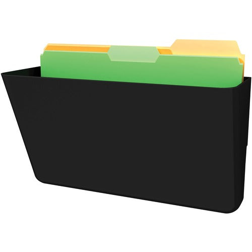 Deflecto DEF93204 Recycled Docupocket Wall File - Letter - 8 1/2" X 11" Sheet Size - 1 Pocket(S) - Plastic - Black - Recycled - 1 Each