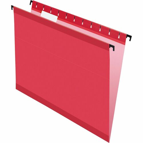 Pendaflex PFX615215RED SureHook 1/5 Tab Cut Letter Recycled Hanging Folder