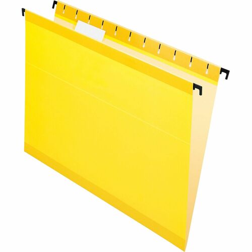 Pendaflex PFX615215YEL SureHook 1/5 Tab Cut Letter Recycled Hanging Folder