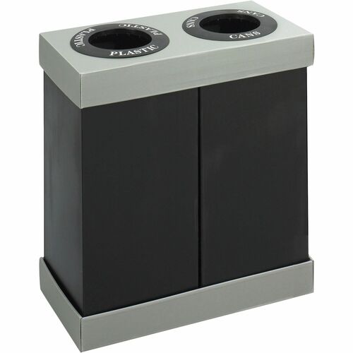 Safco SAF9794BL Double Recycling Center Receptacles