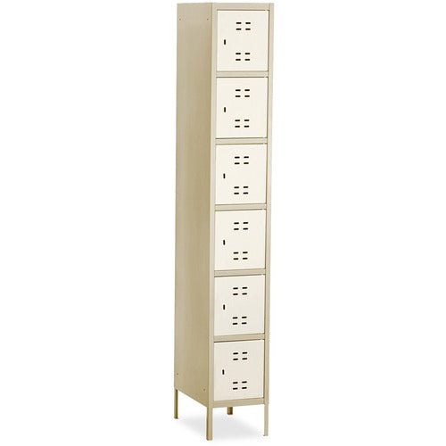 Safco SAF5524TN Six-Tier Two-tone Box Locker with Legs