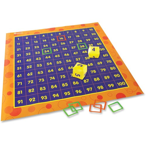Learning Resources LRNLER1100 Hip Hoppin' Hundred Mat Floor Game