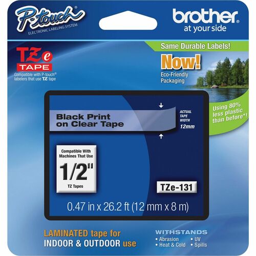 P-touch BRTTZE131 TZe Laminated Tape Cartridge