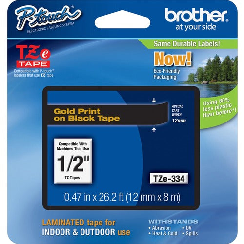 P-touch BRTTZE334 TZe Laminated Tape Cartridge