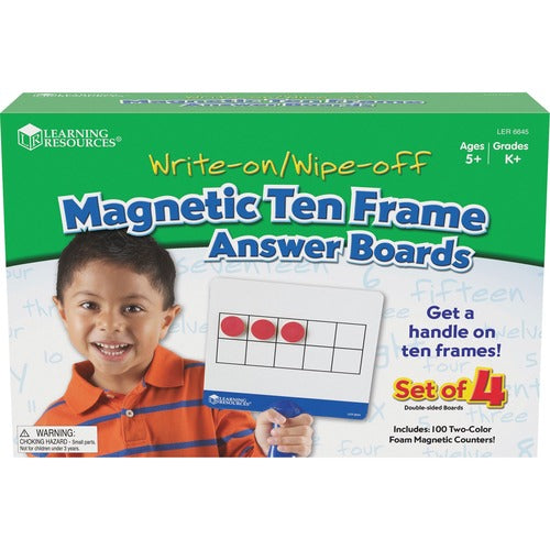Learning Resources LRNLER6645 Magnetic 10-frame Answer Boards
