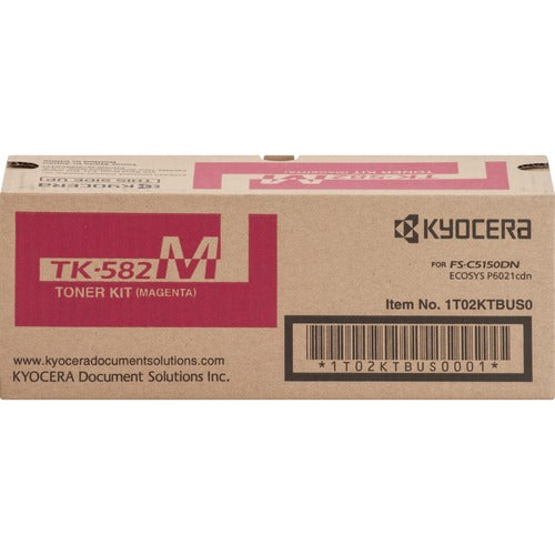 Kyocera KYOTK582M TK-582M Original Laser Toner Cartridge - Magenta - 1 Each