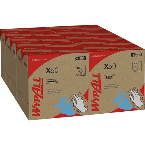 Wypall KCC83550 GeneralClean X50 Cleaning Cloths - Pop-Up Box