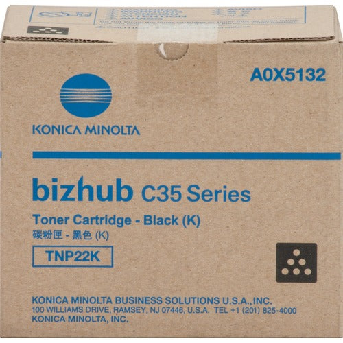 Konica Minolta KNMA0X5132 TNP22K Original Laser Toner Cartridge - Black - 1 Each