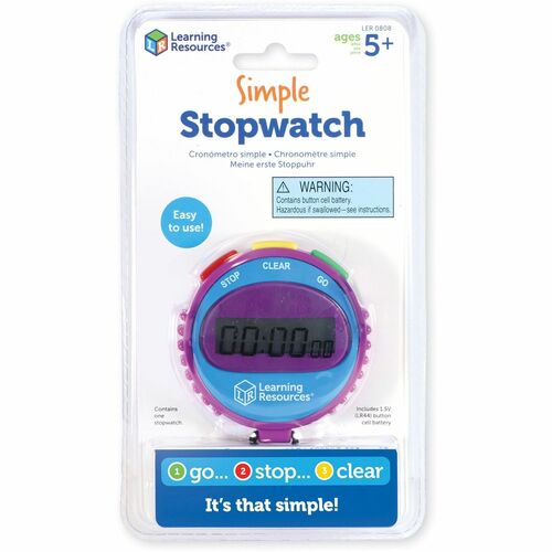 Learning Resources LRNLER0808 Simple Stopwatch