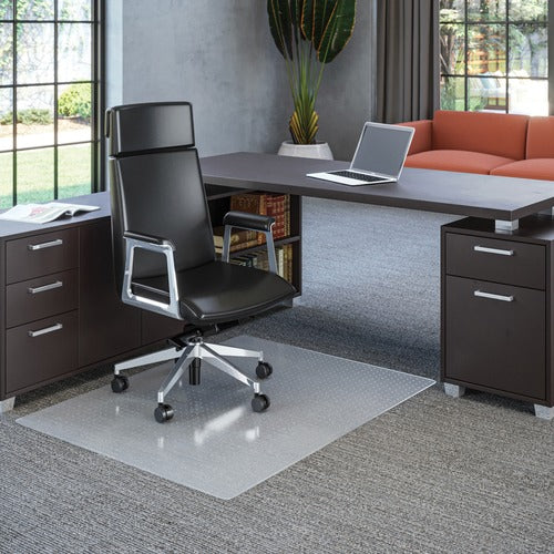 Deflecto DEFCM11242PC All Pile Rectangular Chair Mat - Carpeted Floor - 53" Length X 45" Width X 62.5 Mil Thickness - Rectangle - Polycarbonate - Clear