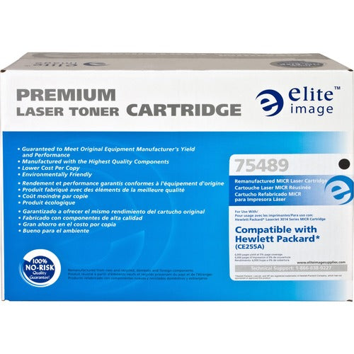 Elite Image ELI75489 Remanufactured Micr Toner Cartridge Alternative For Hp 55A (Ce255A) - Laser - 6000 Page - 1 Each