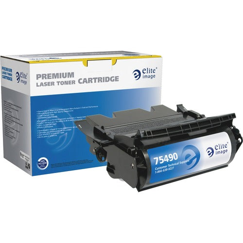 Elite Image ELI75490 Remanufactured High Yield Micr Toner Cartridge Alternative For Lexmark T640 (64015Ha) - Laser - 21000 Page - 1 Each