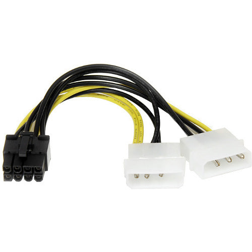 StarTech.com STCLP4PCIEX8ADP 6in LP4 to 8 Pin PCI Express Video Card Power Cable Adapter