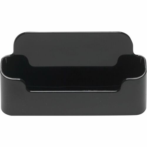 Deflecto DEF90104 Horizontal Business Card Holder - 1.9" X 3.4" X 1.5" - Plastic - 1 Each - Black