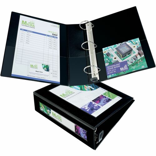 Avery® AVE68037 Framed View Binder - 3" Binder Capacity - Letter - 8 1/2" X 11" Sheet Size - 670 Sheet Capacity - Ring Fastener - 3 Internal Pocket(S) - Black - Recycled - 1 / Each