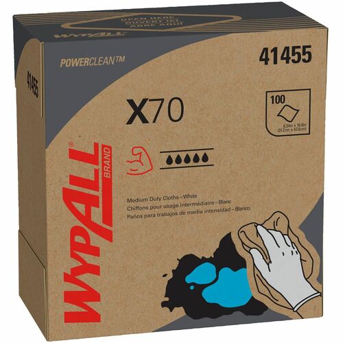 Wypall KCC41455 PowerClean X70 Medium Duty Cloths - Pop-Up Box