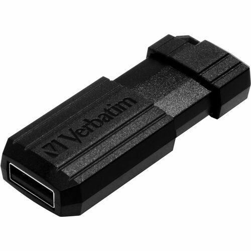 Microban VER49063 16Gb Pinstripe Usb Flash Drive - Black - 16Gb - Black - 1Pk