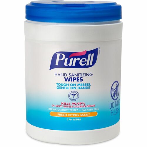 PURELL® GOJ911306 Sanitizing Wipes - White - Lint-Free - 270 / Each