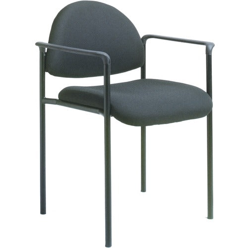 Boss BOPB9501BK Diamond Stacking Chair with Arm