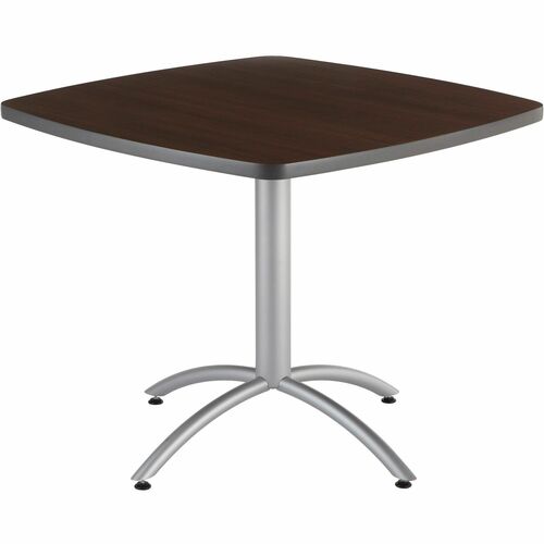 Iceberg ICE65614 Cafeworks 36" Square Cafe Table - Square Top - 1.13" Table Top Thickness - 30" Height X 36" Width X 36" Depth - Walnut