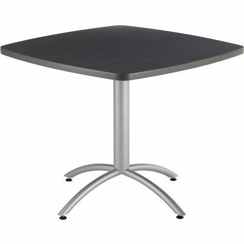 Iceberg ICE65618 Cafeworks 36" Square Cafe Table - Square Top - 1.13" Table Top Thickness - 30" Height X 36" Width X 36" Depth - Graphite