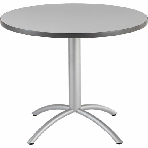 Iceberg ICE65621 Cafeworks 36" Round Cafe Table - Round Top - 1.13" Table Top Thickness X 36" Table Top Diameter - 30" Height - Gray