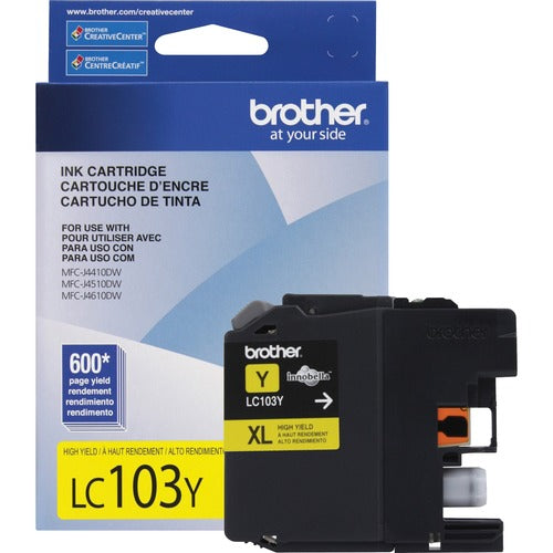 Brother BRTLC103Y Innobella LC103Y Original High Yield Inkjet Ink Cartridge - Yellow - 1 Each
