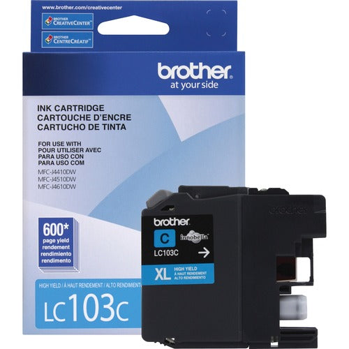 Brother BRTLC103C Innobella LC103C Original High Yield Inkjet Ink Cartridge - Cyan - 1 Each