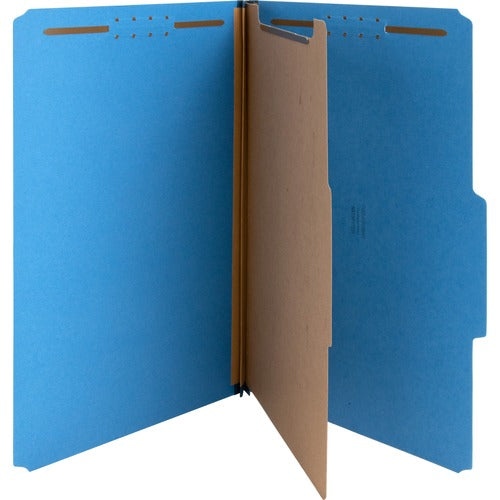 Nature Saver NATSP17221 Cleared Top-Tab 1-Divider Classification Folder-Legal-8 1/2" X 14" Sheet Size-2" Fastener Capacity For Folder,2" Fastener Capacity,2" Fastener Capacity-2/5 Tab Cut-Right Of Center Tab Location-1 Divider(S)
